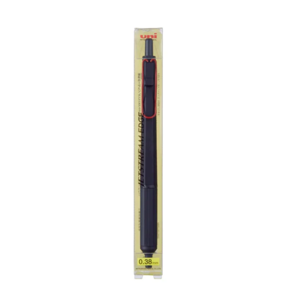 Uni Jetstream Edge Ballpoint Pen - Black Ink - 0.38 mm - Black Red - UNI SXN100338BK15 - IRO