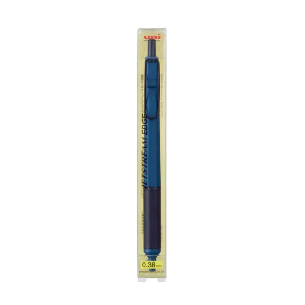 Uni Jetstream Edge Ballpoint Pen - Black Ink - 0.38 mm - Prussian Blue - UNI SXN100338.10 - IRO