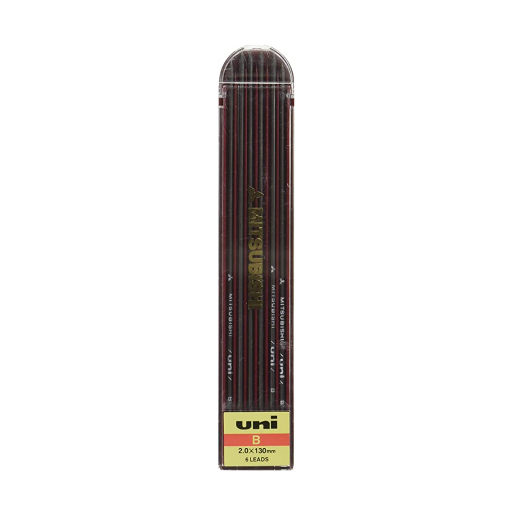 Uni Mitsubishi 2 mm Lead Refill - Pack of 6 - UNI ULNB - IRO