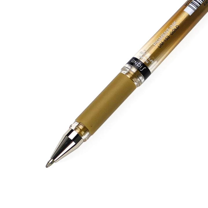 Uni-Ball Signo Broad UM-153 Kugelschreiber 1,0 Mm – 12 Stück Grüne Gel-Tinte, Wasserfest & Lichtecht