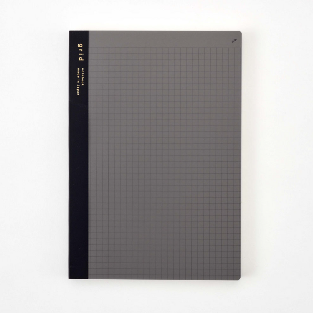 Notebooks isshoni. Index & Page Numbers Notebook - 5 mm grid - A5 - Black - 2022 Good Design Award Winner DAIGO isshoni R1745