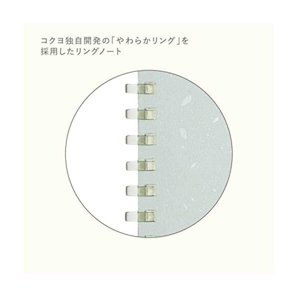Kokuyo ME Soft Ring Notebook - 5mm Grid - A5 - 50 sheets - Taupe Rose - KOKUYO KME - SR931S5MV - IRO
