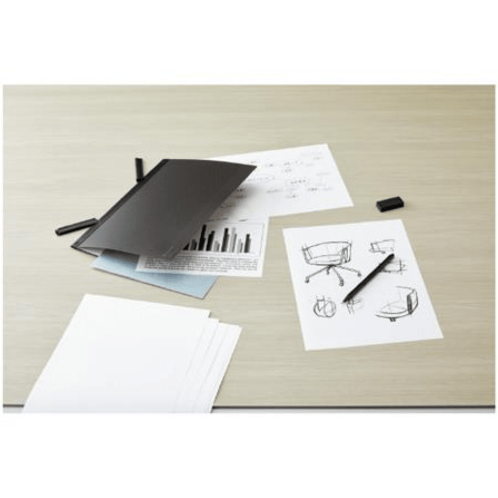 Kokuyo BIZRACK A4 Paper Clip with Cover - Brown Black - KOKUYO NO - BRCN202D - IRO